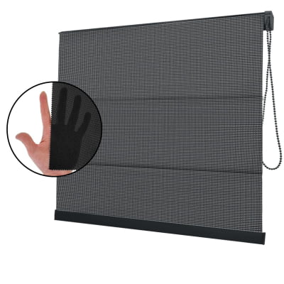 Cortina Romana Preta Tecido Tela Solar Coleção Screen 3% Cor Black