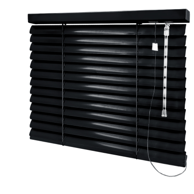 Persiana Horizontal Alumínio Preta Coleção 50mm Cor 233