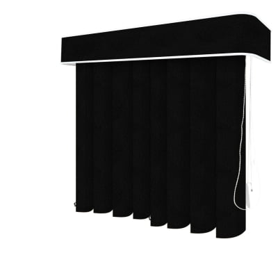 Persiana Vertical Preta PVC Coleção Couro Cor Black