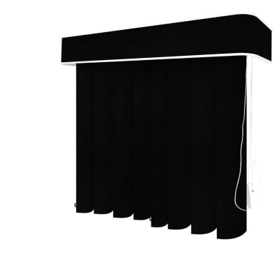 Persiana Vertical Preta PVC Coleção Soft Cor Preto