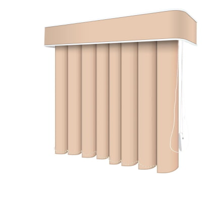 Persiana Vertical Rosa PVC Coleção Basic Cor Rosa Antigo