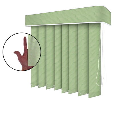 Persiana Vertical Verde Tecido Translúcido Coleção Napoli Cor Melon Persiana Vertical Verde Tecido Translúcido Coleção Napoli Cor Melon