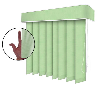 Persiana Vertical Verde Tecido Translúcido Coleção Nuance Cor Sabrina Persiana Vertical Verde Tecido Translúcido Coleção Nuance Cor Sabrina