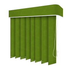 Persiana Vertical Verde Tecido Translúcido Coleção Nuance Cor Verde