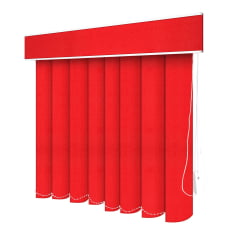 Persiana Vertical Vermelha PVC Coleção Soft Cor Vermelho