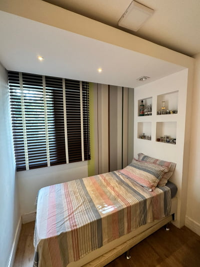 Persiana Horizontal Pvc Madeira com Fita Decorativa