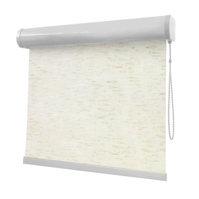 Cortina Rolô Natural Tecido Blackout Coleção Linho Cor Mescla