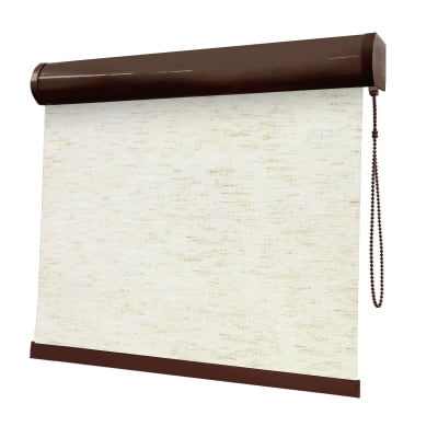 Cortina Rolô Natural Tecido Blackout Coleção Linho Cor Mescla