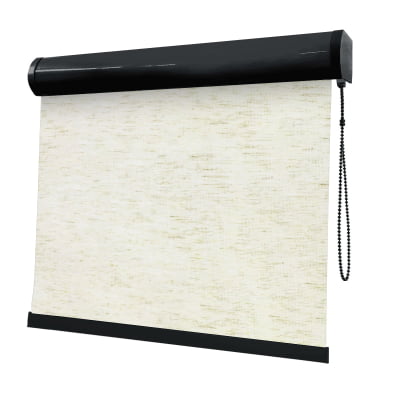 Cortina Rolô Natural Tecido Blackout Coleção Linho Cor Mescla