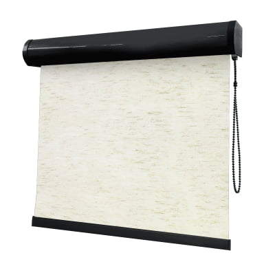 Cortina Rolô Natural Tecido Blackout Coleção Linho Cor Mescla