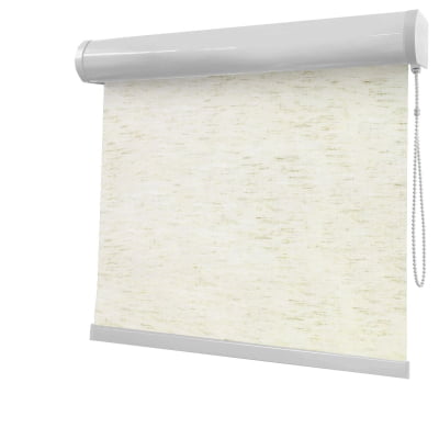 Cortina Rolô Natural Tecido Blackout Coleção Linho Cor Mescla
