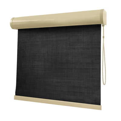 Cortina Rolô Preta Tecido Blackout Coleção Shantung Cor Black