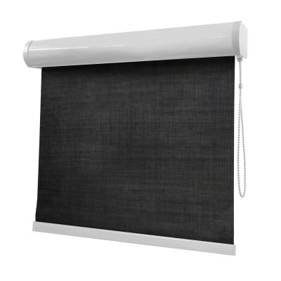 Cortina Rolô Preta Tecido Blackout Coleção Shantung Cor Black