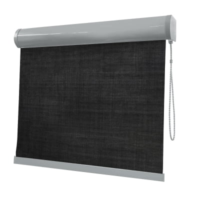 Cortina Rolô Preta Tecido Blackout Coleção Shantung Cor Black