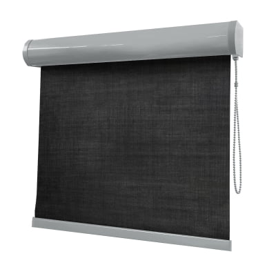 Cortina Rolô Preta Tecido Blackout Coleção Shantung Cor Black