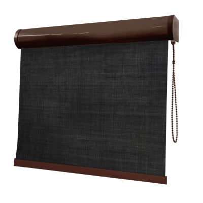 Cortina Rolô Preta Tecido Blackout Coleção Shantung Cor Black
