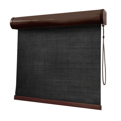 Cortina Rolô Preta Tecido Blackout Coleção Shantung Cor Black