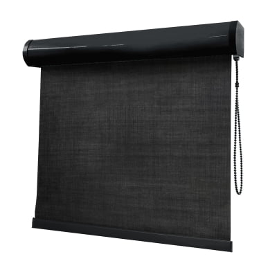 Cortina Rolô Preta Tecido Blackout Coleção Shantung Cor Black