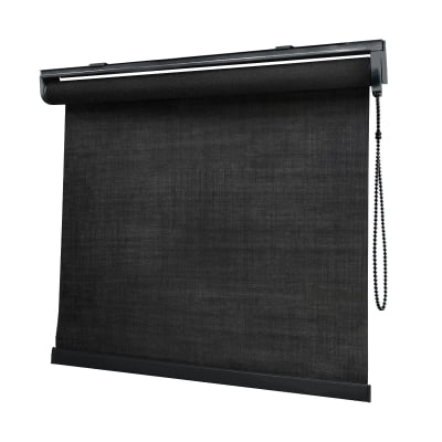 Cortina Rolô Preta Tecido Blackout Coleção Shantung Cor Black