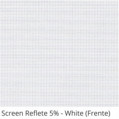 Cortina Rolô Branca Tecido Tela Solar Coleção Screen Reflete 5% Cor White