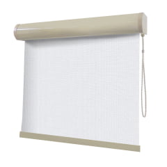 Cortina Rolô Branca Tecido Tela Solar Coleção Screen Reflete 5% Cor White