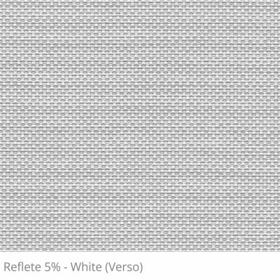 Cortina Rolô Branca Tecido Tela Solar Coleção Screen Reflete 5% Cor White