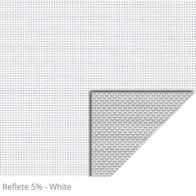 Cortina Rolô Branca Tecido Tela Solar Coleção Screen Reflete 5% Cor White