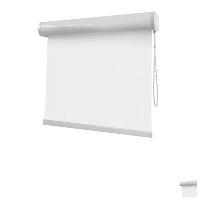 Cortina Rolô Branca Tecido Tela Solar Coleção Screen Reflete 5% Cor White