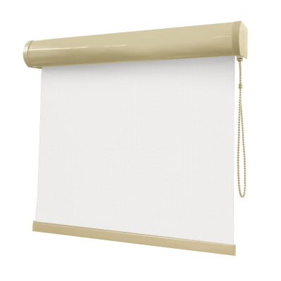 Cortina Rolô Branca Tecido Tela Solar Coleção Screen Reflete 5% Cor White