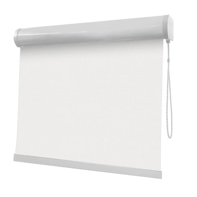 Cortina Rolô Branca Tecido Tela Solar Coleção Screen Reflete 5% Cor White