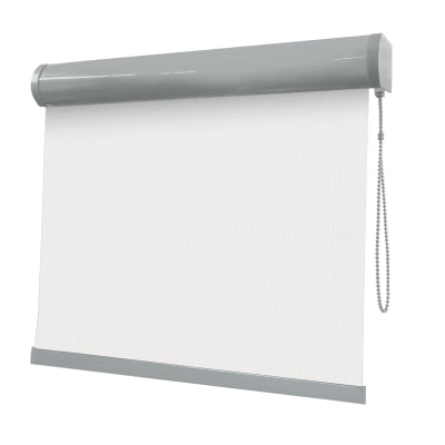 Cortina Rolô Branca Tecido Tela Solar Coleção Screen Reflete 5% Cor White