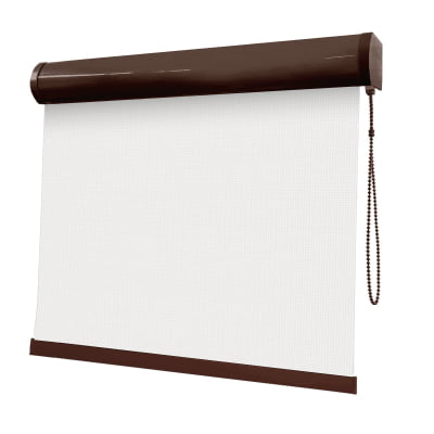 Cortina Rolô Branca Tecido Tela Solar Coleção Screen Reflete 5% Cor White