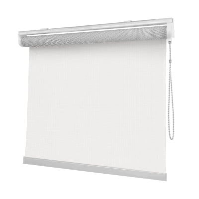 Cortina Rolô Branca Tecido Tela Solar Coleção Screen Reflete 5% Cor White