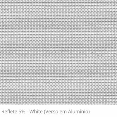 Cortina Rolô Branca Tecido Tela Solar Coleção Screen Reflete 5% Cor White