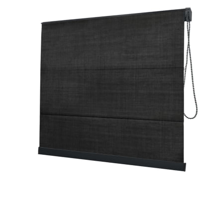 Cortina Romana Preta Tecido Blackout Coleção Shantung Cor Black
