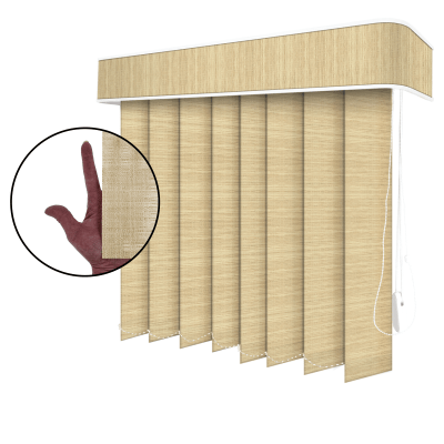 Persiana Vertical Natural Tecido Translúcido Coleção Linen Cor Natural Persiana Vertical Natural Tecido Translúcido Coleção Linen Cor Natural