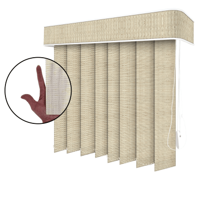 Persiana Vertical Natural Tecido Translúcido Coleção Roma Cor Natural Persiana Vertical Natural Tecido Translúcido Coleção Roma Cor Natural