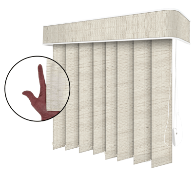 Persiana Vertical Natural Tecido Translúcido Coleção Verano Cor Natural Persiana Vertical Natural Tecido Translúcido Coleção Verano Cor Natural